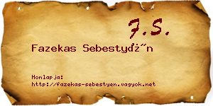 Fazekas Sebestyén névjegykártya